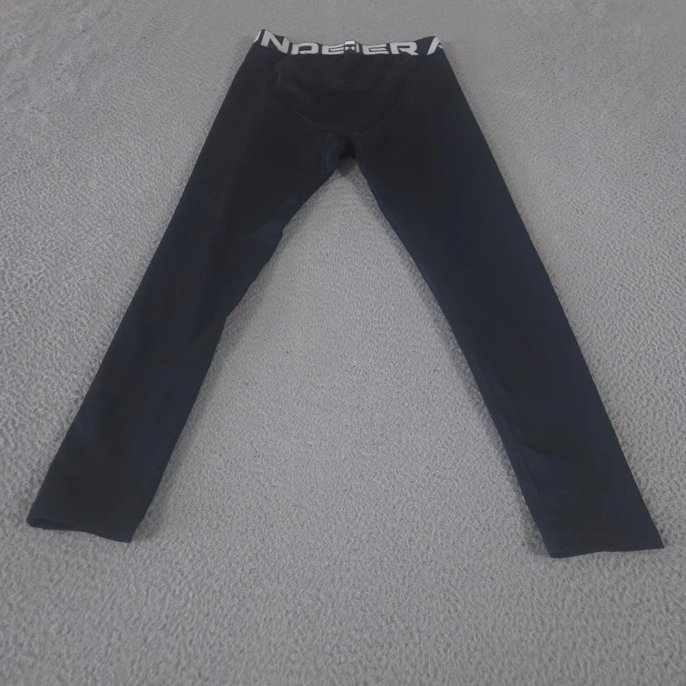 Under Armour Leggings Boy YLG Black ColdGear Fitted Compression Base Layer Pants